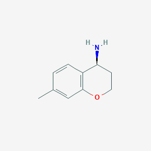 molecular formula C10H13NO B1388345 (S)-7-methylchroman-4-amine CAS No. 1213341-77-5