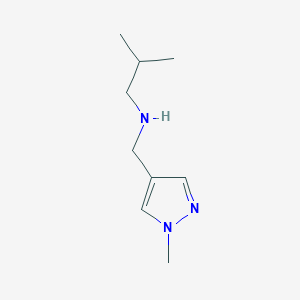 molecular formula C9H17N3 B1388346 2-Methyl-N-[(1-methyl-1H-pyrazol-4-YL)methyl]propan-1-amine CAS No. 1015845-80-3