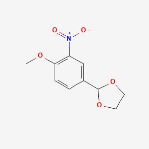 molecular formula C10H11NO5 B13883471 2-(4-Methoxy-3-nitro-phenyl)-[1,3]dioxolane 