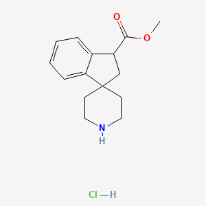 molecular formula C15H20ClNO2 B13883478 Methyl spiro[1,2-dihydroindene-3,4'-piperidine]-1-carboxylate;hydrochloride CAS No. 1187173-86-9
