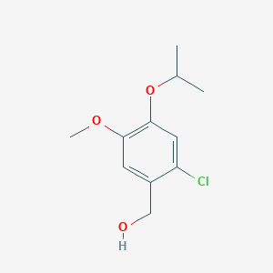 molecular formula C11H15ClO3 B1388349 [2-Chloro-5-methoxy-4-(propan-2-yloxy)phenyl]methanol CAS No. 950245-96-2