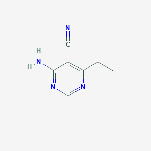 molecular formula C9H12N4 B13883502 4-Amino-6-isopropyl-2-methylpyrimidine-5-carbonitrile 
