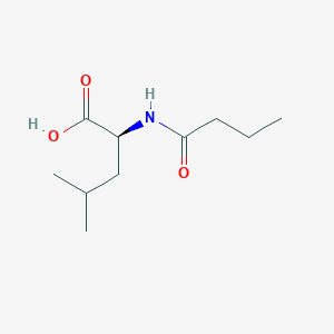 molecular formula C10H19NO3 B1388351 L-Leucine, N-(1-oxobutyl)- CAS No. 55443-78-2