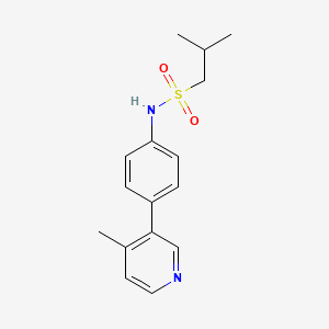 molecular formula C16H20N2O2S B13883510 2-methyl-N-[4-(4-methylpyridin-3-yl)phenyl]propane-1-sulfonamide 