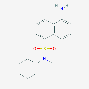 molecular formula C18H24N2O2S B13883513 5-amino-N-cyclohexyl-N-ethylnaphthalene-1-sulfonamide 