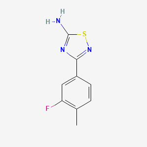 molecular formula C9H8FN3S B1388355 3-(3-Fluoro-4-methylphenyl)-1,2,4-thiadiazol-5-amine CAS No. 1017782-58-9
