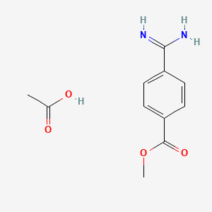 molecular formula C11H14N2O4 B1388356 Methyl 4-carbamimidoylbenzoate acetate CAS No. 1172889-96-1