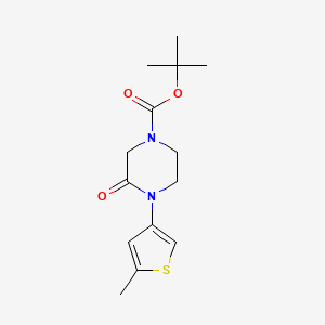 molecular formula C14H20N2O3S B13883572 Tert-butyl 4-(5-methylthiophen-3-yl)-3-oxopiperazine-1-carboxylate 
