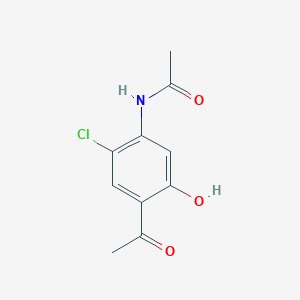 molecular formula C10H10ClNO3 B13883578 N-(4-acetyl-2-chloro-5-hydroxyphenyl)acetamide 