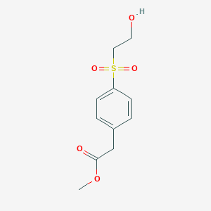 molecular formula C11H14O5S B13883582 Methyl 2-(4-(2-hydroxyethylsulfonyl)phenyl)acetate 