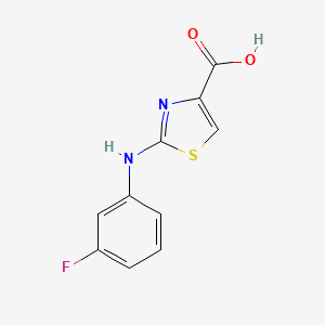 molecular formula C10H7FN2O2S B1388359 2-(3-Fluorophenylamino)-thiazole-4-carboxylic acid CAS No. 1170442-73-5