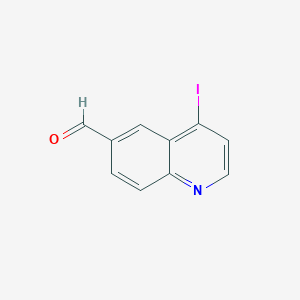 molecular formula C10H6INO B13883613 4-Iodo-6-quinolinecarbaldehyde CAS No. 958852-14-7