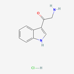 molecular formula C10H11ClN2O B1388362 2-amino-1-(1H-indol-3-yl)ethanone hydrochloride CAS No. 53552-11-7