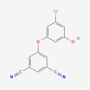 molecular formula C14H7ClN2O2 B13883624 5-(3-Chloro-5-hydroxyphenoxy)benzene-1,3-dicarbonitrile CAS No. 920036-19-7
