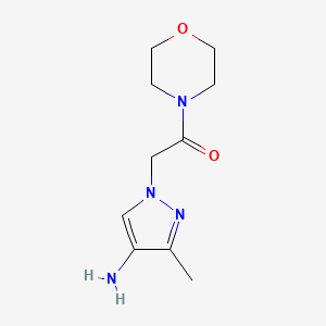 molecular formula C10H16N4O2 B13883634 2-(4-Amino-3-methylpyrazol-1-yl)-1-morpholin-4-ylethanone 
