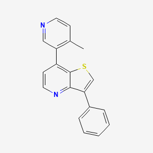 molecular formula C19H14N2S B13883663 7-(4-Methylpyridin-3-yl)-3-phenylthieno[3,2-b]pyridine 