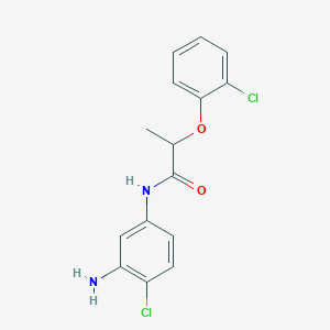molecular formula C15H14Cl2N2O2 B1388368 N-(3-amino-4-chlorophenyl)-2-(2-chlorophenoxy)propanamide CAS No. 1020055-01-9