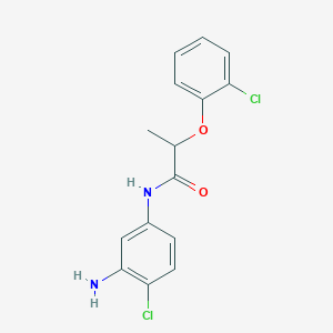 molecular formula C15H14Cl2N2O2 B1388368 N-(3-Amino-4-chlorophenyl)-2-(2-chlorophenoxy)-propanamide CAS No. 1020055-01-9