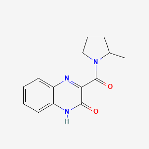 molecular formula C14H15N3O2 B13883693 3-(2-methylpyrrolidine-1-carbonyl)-1H-quinoxalin-2-one 