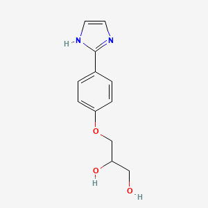 molecular formula C12H14N2O3 B13883703 1,2-Propanediol,3-[4-(1h-imidazol-2-yl)phenoxy]- 