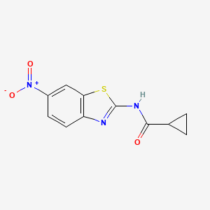 molecular formula C11H9N3O3S B13883726 N-(6-nitro-1,3-benzothiazol-2-yl)cyclopropanecarboxamide 