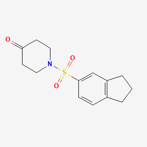 1-(2,3-dihydro-1H-inden-5-ylsulfonyl)piperidin-4-one