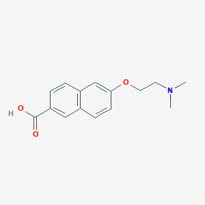 molecular formula C15H17NO3 B13883772 6-[2-(Dimethylamino)ethoxy]naphthalene-2-carboxylic acid 