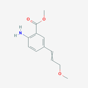 molecular formula C12H15NO3 B13883829 Methyl 2-amino-5-(3-methoxyprop-1-enyl)benzoate 