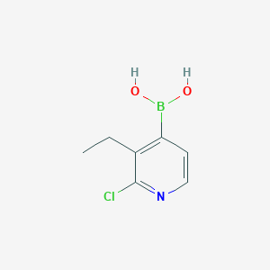 molecular formula C7H9BClNO2 B13883851 (2-Chloro-3-ethylpyridin-4-yl)boronic acid 