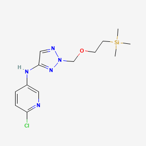 molecular formula C13H20ClN5OSi B13883876 6-chloro-N-[2-(2-trimethylsilylethoxymethyl)triazol-4-yl]pyridin-3-amine 