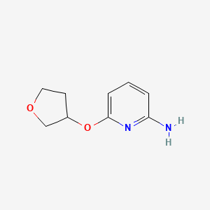 molecular formula C9H12N2O2 B13883904 6-(Oxolan-3-yloxy)pyridin-2-amine 