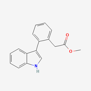 molecular formula C17H15NO2 B13883921 methyl 2-(2-(1H-indol-3-yl)phenyl)acetate 