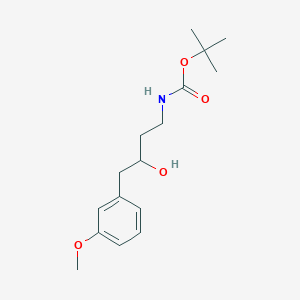 molecular formula C16H25NO4 B13883931 tert-butyl N-[3-hydroxy-4-(3-methoxyphenyl)butyl]carbamate 