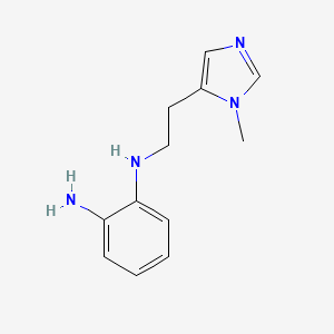 molecular formula C12H16N4 B13883976 N-[2-(1-methyl-1H-imidazol-5-yl)ethyl]-1,2-benzenediamine 