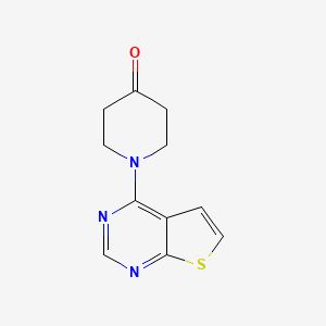 molecular formula C11H11N3OS B1388399 1-(Thieno[2,3-d]pyrimidin-4-yl)piperidin-4-one CAS No. 1094427-64-1