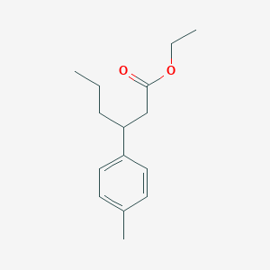 molecular formula C15H22O2 B13884005 Ethyl 3-(4-methylphenyl)hexanoate 