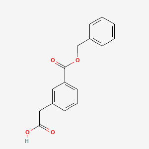 molecular formula C16H14O4 B13884030 2-(3-Phenylmethoxycarbonylphenyl)acetic acid 