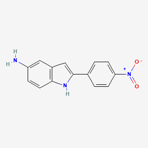 molecular formula C14H11N3O2 B13884059 2-(4-nitrophenyl)-1H-indol-5-amine 