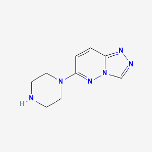 molecular formula C9H12N6 B1388406 1-{[1,2,4]Triazolo[4,3-b]pyridazin-6-yl}piperazine CAS No. 1204296-27-4