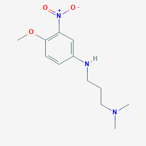 molecular formula C12H19N3O3 B13884066 N-(4-methoxy-3-nitrophenyl)-N',N'-dimethylpropane-1,3-diamine 