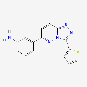 {3-[3-(2-Thienyl)[1,2,4]triazolo[4,3-b]pyridazin-6-yl]phenyl}amine
