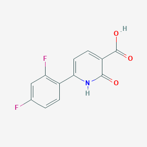 molecular formula C12H7F2NO3 B1388408 6-(2,4-Difluorophenyl)-2-oxo-1,2-dihydropyridine-3-carboxylic acid CAS No. 1204296-90-1