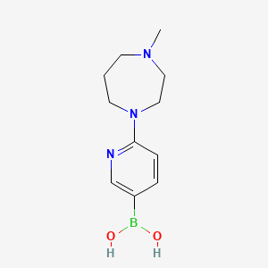 molecular formula C11H18BN3O2 B13884088 (6-(4-Methyl-1,4-diazepan-1-yl)pyridin-3-yl)boronic acid 