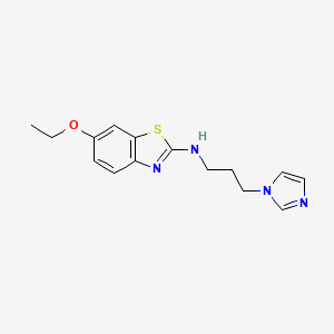 molecular formula C15H18N4OS B1388409 N-(3-(1H-imidazol-1-yl)propyl)-6-ethoxybenzo[d]thiazol-2-amine CAS No. 1177336-44-5