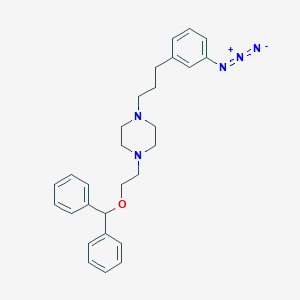 molecular formula C28H33N5O B138841 1-[3-(3-Azidophenyl)propyl]-4-(2-benzhydryloxyethyl)piperazine CAS No. 134715-23-4
