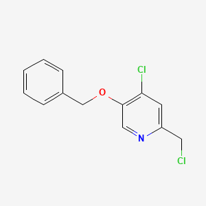 molecular formula C13H11Cl2NO B1388413 5-(苄氧基)-4-氯-2-(氯甲基)吡啶 CAS No. 62811-98-7