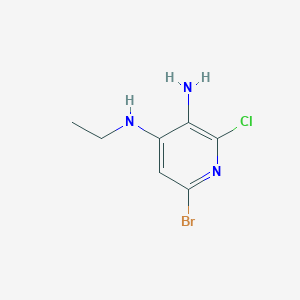 molecular formula C7H9BrClN3 B13884131 6-bromo-2-chloro-N4-ethyl-3,4-pyridinediamine CAS No. 913642-08-7