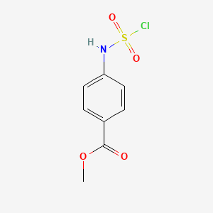 molecular formula C8H8ClNO4S B13884182 Methyl 4-[(chlorosulfonyl)amino]benzoate CAS No. 400900-01-8