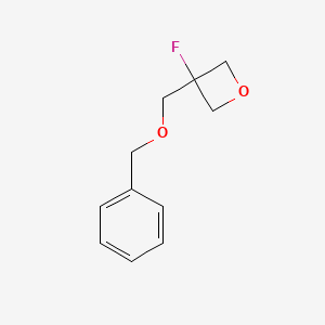 molecular formula C11H13FO2 B1388419 3-((Benzyloxy)methyl)-3-fluorooxetane CAS No. 865451-84-9