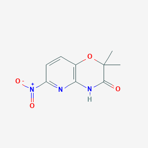 molecular formula C9H9N3O4 B1388420 2,2-dimethyl-6-nitro-2H-pyrido[3,2-b][1,4]oxazin-3(4H)-one CAS No. 1002726-59-1